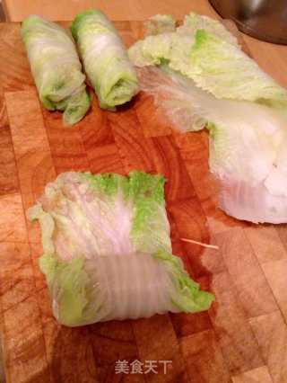 多汁健康白菜包肉的做法步骤：4