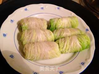 多汁健康白菜包肉的做法步骤：5
