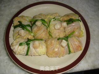 干贝蔬肉包的做法步骤：5
