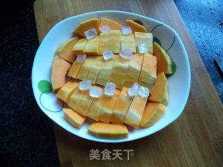 冰糖蒸南瓜的做法步骤：6