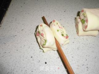 能量早餐——葱花火腿花卷的做法步骤：7