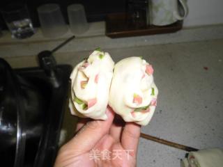能量早餐——葱花火腿花卷的做法步骤：8