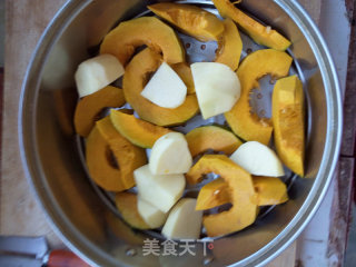 农家菜--清蒸南瓜的做法步骤：3