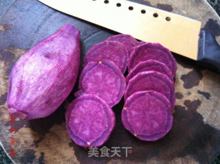 紫薯牛奶桂花羹的做法步骤：2