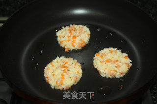 火腿米饭饼的做法步骤：3