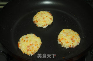 火腿米饭饼的做法步骤：4