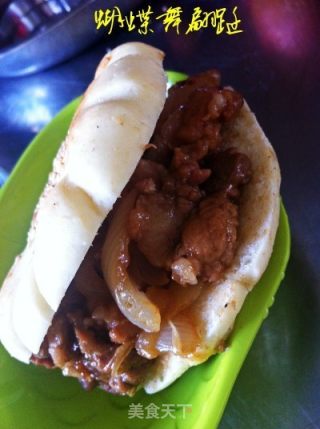 快手早餐--肉夹馍的做法步骤：7