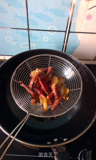 四季豆炒腊肉的做法步骤：5