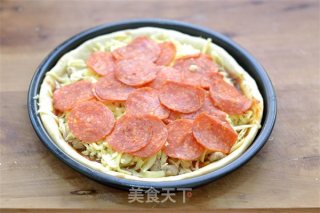 【番茄配方】在家尽享必胜客美味披萨系列——牛肉香肠披萨的做法步骤：11
