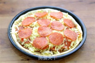 【番茄配方】在家尽享必胜客美味披萨系列——牛肉香肠披萨的做法步骤：12