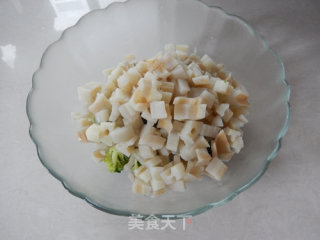 西兰花拌藕丁的做法步骤：6