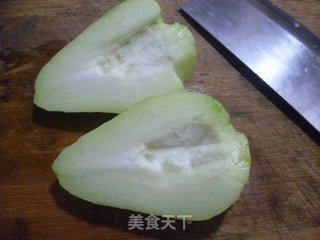 玉米粒炒佛手瓜的做法步骤：3
