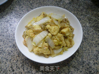 榨菜鸡蛋炒白菜的做法步骤：10