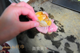 五彩椒炒鸡杂的做法步骤：5