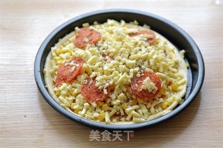 【番茄配方】在家尽享必胜客美味披萨系列——快手披萨黑椒玉米披萨的做法步骤：8