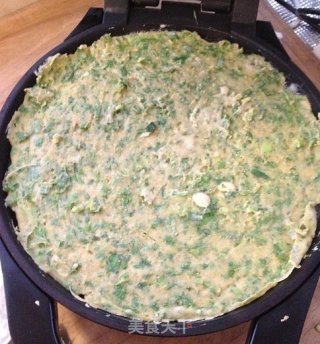 香芹叶杂粮鸡蛋饼的做法步骤：10