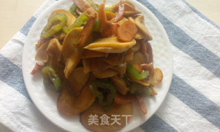 杏鲍菇炒香肠——一个人也要好好吃饭的做法步骤：11