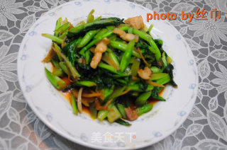 猪肉炒菜心的做法步骤：7