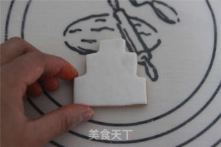 【番茄配方】翻糖饼干——婚礼蛋糕系列的做法步骤：6