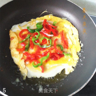 平底锅鸡蛋披萨饼的做法步骤：5