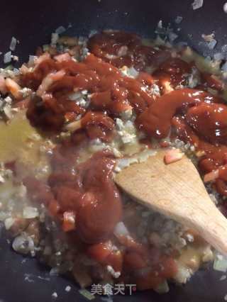 窝蛋免治牛肉饭（茄汁版）--附番茄去皮法的做法步骤：12