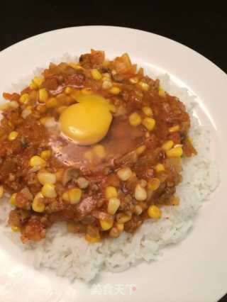 窝蛋免治牛肉饭（茄汁版）--附番茄去皮法的做法步骤：19