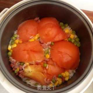 一个番茄饭的做法步骤：2