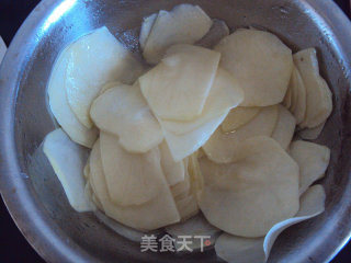 微波炉版自制薯片的做法步骤：7