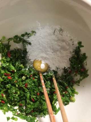 萝卜叶煎饼的做法步骤：5