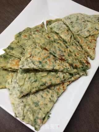 萝卜叶煎饼的做法步骤：9