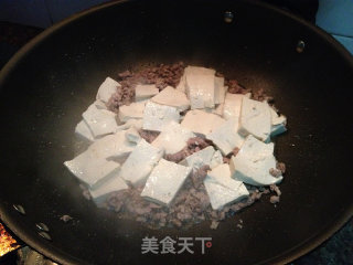 肉沫葱花红烧豆腐 简易家常菜的做法步骤：5