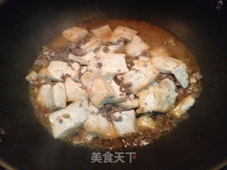 肉沫葱花红烧豆腐 简易家常菜的做法步骤：6