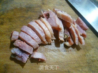 梅豆腊鸡腿炒莲藕的做法步骤：3