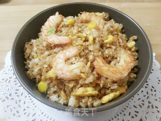 家庭制作虾仁玉米炒饭的做法步骤：17