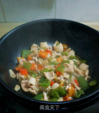 无油彩椒鱿鱼卷的做法步骤：8