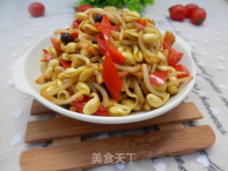 豉香豆芽的做法步骤：10