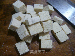 虾肉圆白菜冻豆腐的做法步骤：4