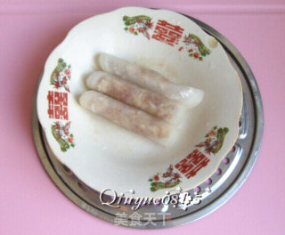清蒸白萝卜肉卷的做法步骤：8
