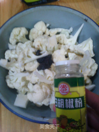 孜然烤花菜的做法步骤：5