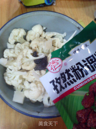 孜然烤花菜的做法步骤：6