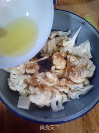 孜然烤花菜的做法步骤：7