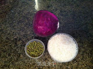 绿豆紫色米饭的做法步骤：1