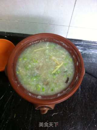 香菇鸡片粥的做法步骤：10