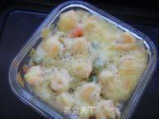 虾仁焗饭的做法步骤：8