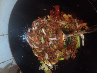 大葱爆肉的做法步骤：5