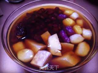 手工芋圆蜜豆糖水（热）的做法步骤：6