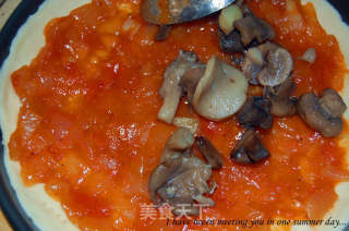 鸡肉杂菌PIZZA的做法步骤：14