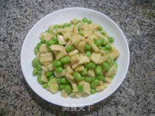 毛豆炒盘菜的做法步骤：11