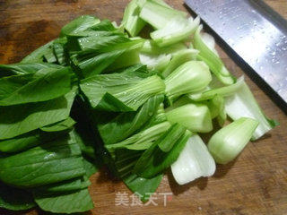 腊鸡腿炒青菜的做法步骤：3