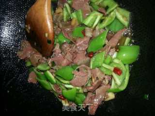 青椒火腿片的做法步骤：7